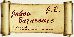 Jakov Buzurović vizit kartica
